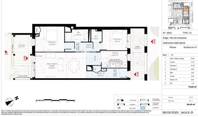 Appartement T3 à vendre - 3 pièces - 73.02 m2 - OLIVET - 45 - CENTRE - Century 21 Premium