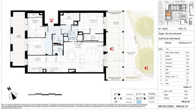 Appartement T4 à vendre - 4 pièces - 93.44 m2 - OLIVET - 45 - CENTRE - Century 21 Premium